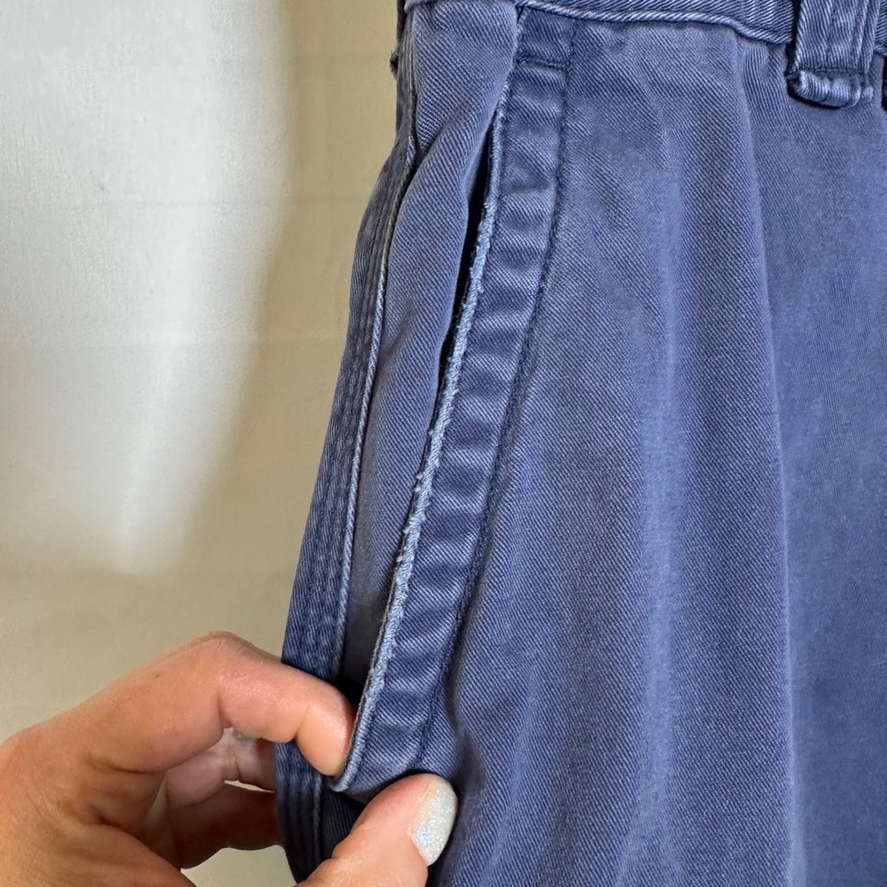 VTG Polo Ralph Lauren Cargo Shorts Men 34 Navy Blue Classic Heavy Y2K  Red Pony - Picture 2 of 12